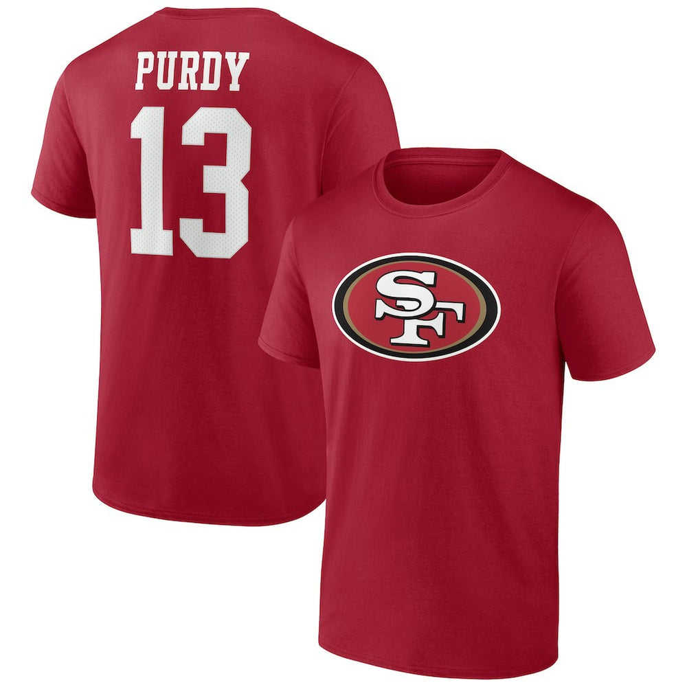 Brock Purdy San Francisco 49ers Player Icon T-Shirt Scarlet - NFL