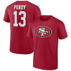 Brock Purdy San Francisco 49ers Player Icon T-Shirt Scarlet - NFL