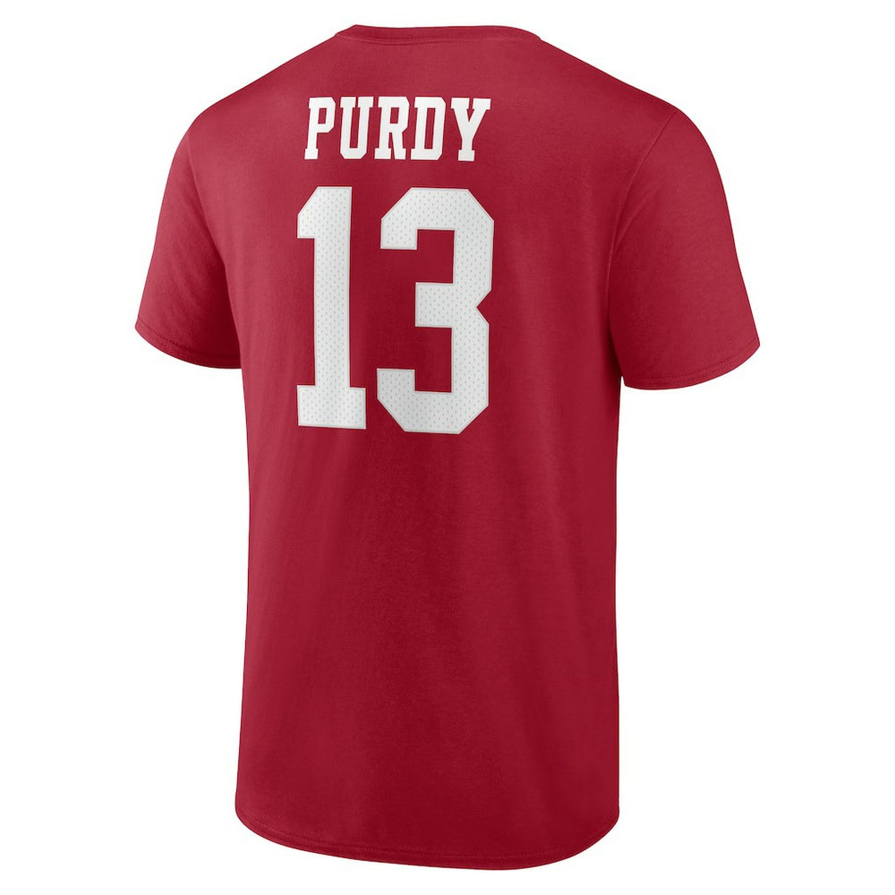 Brock Purdy San Francisco 49ers Player Icon T-Shirt Scarlet - NFL