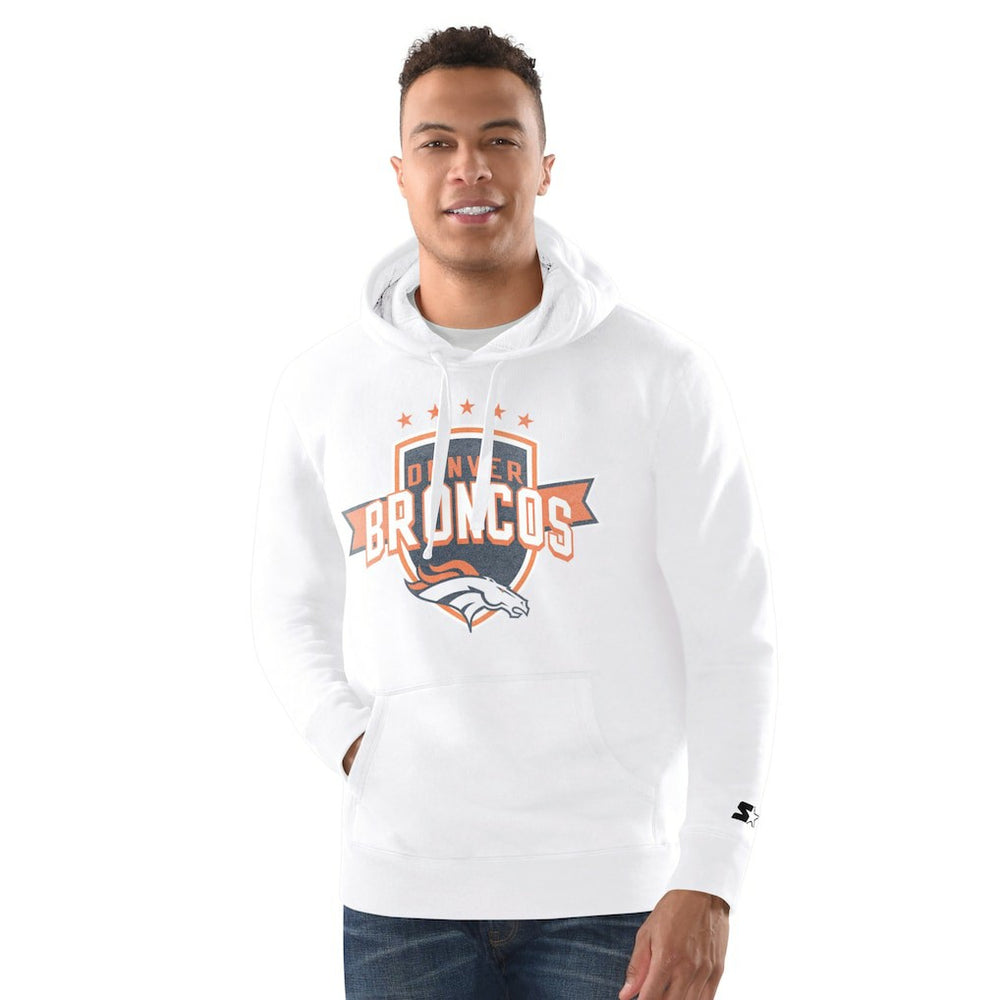 Denver Broncos Starter Vintage Pullover Hoodie White - NFL