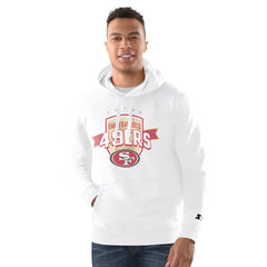 San Francisco 49ers Starter Vintage Pullover Hoodie White - NFL