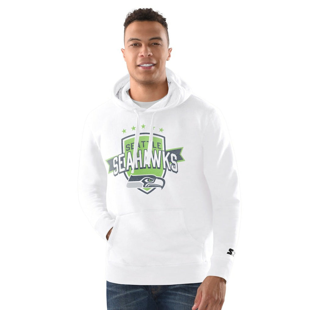 Seattle Seahawks Starter Vintage Pullover Hoodie White - NFL