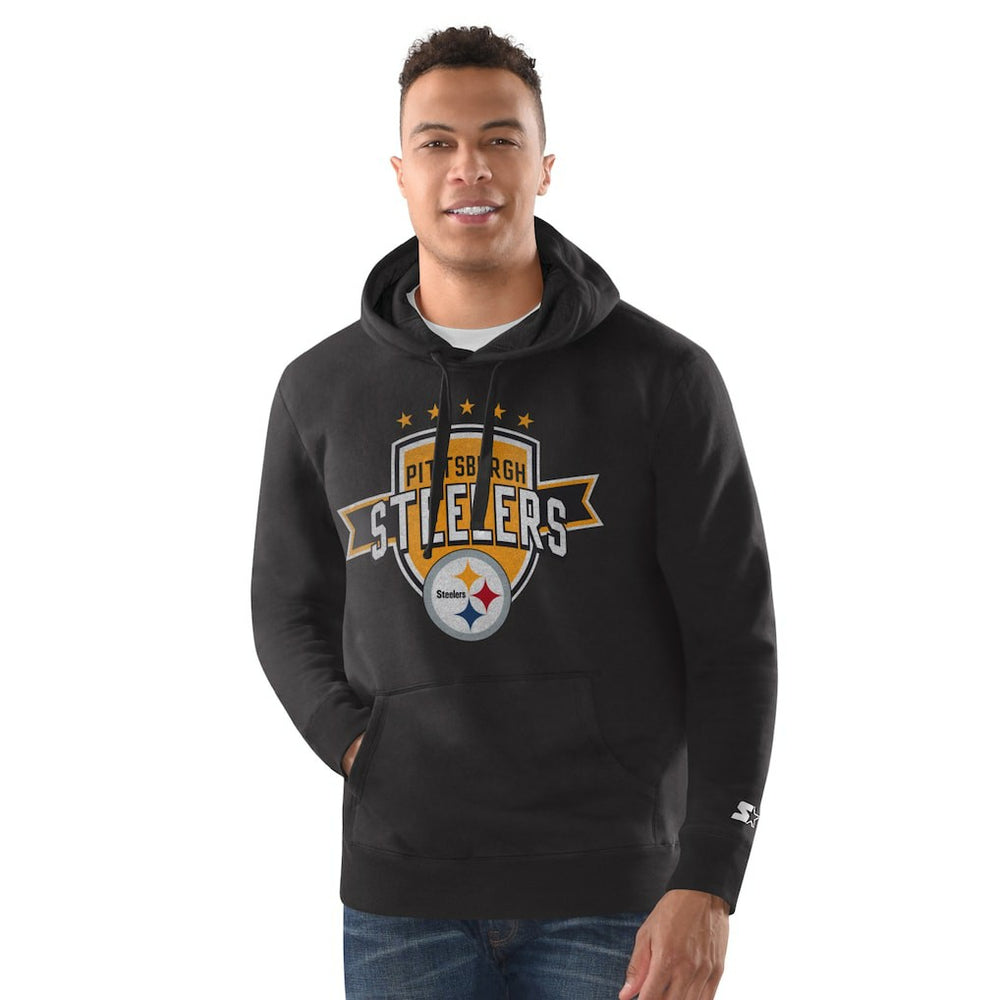 Pittsburgh Steelers Starter Vintage Pullover Hoodie Black - NFL