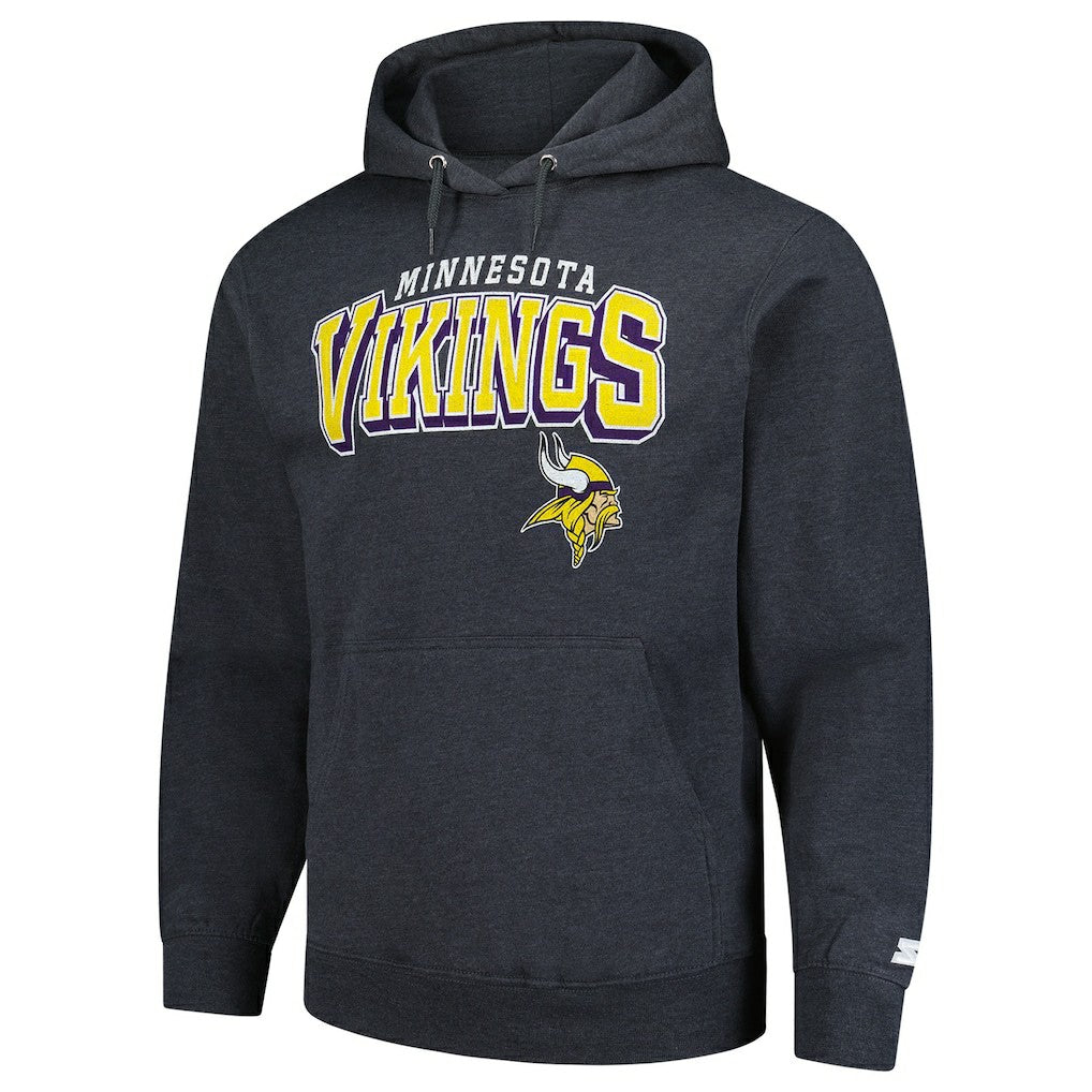 Minnesota Vikings Starter Vintage Pullover Hoodie Charcoal - NFL