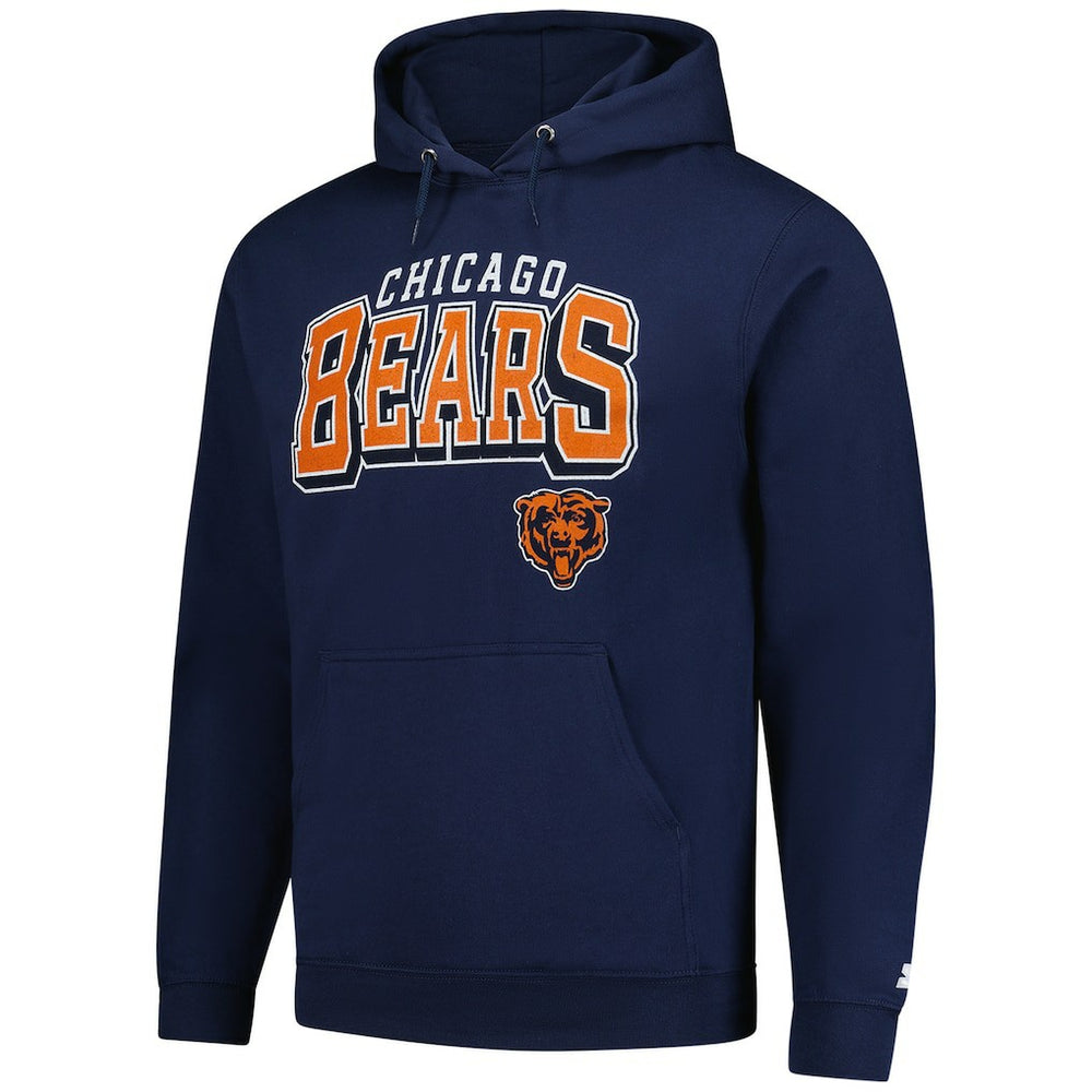 Chicago Bears Starter Vintage Pullover Hoodie Navy - NFL