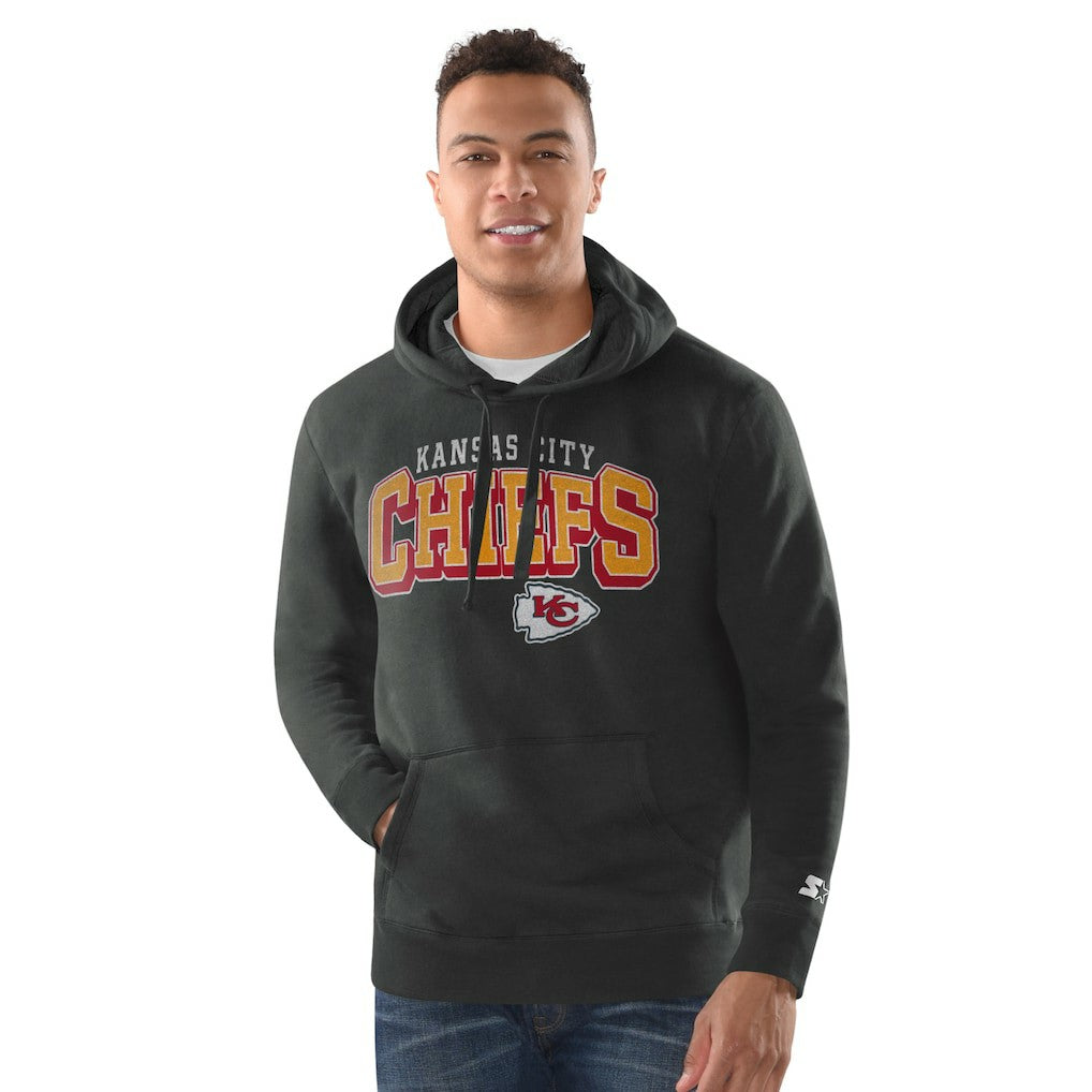 Kansas City Chiefs Starter Vintage Pullover Hoodie Charcoal - NFL