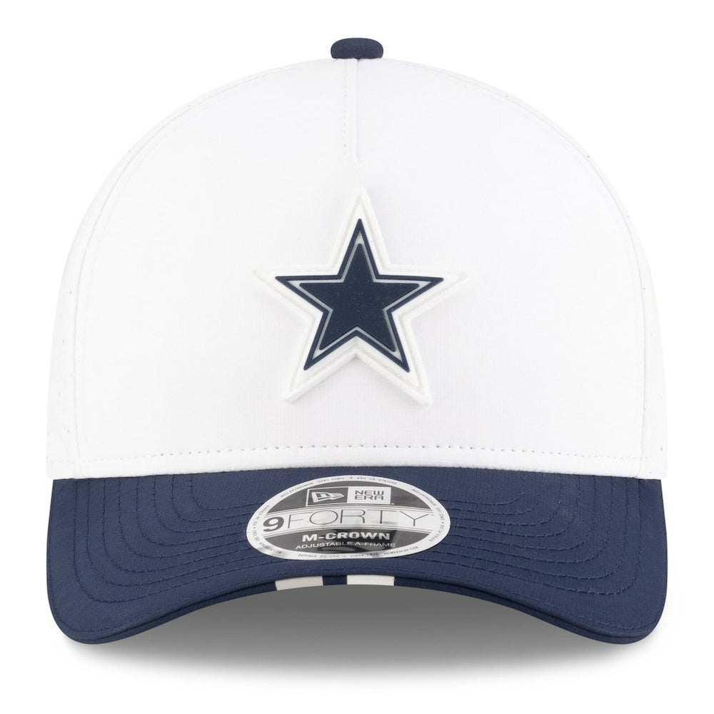 Dallas Cowboys New Era 2025 NFL Training Camp A-Frame 9FORTY Adjustable Hat White/Navy - NFL
