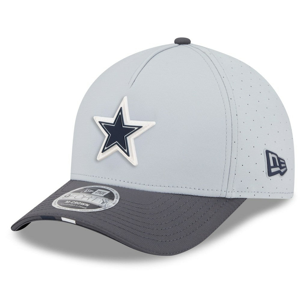 Dallas Cowboys New Era 2025 NFL Training Camp A-Frame 9FORTY Adjustable Hat Gray/Graphite - NFL