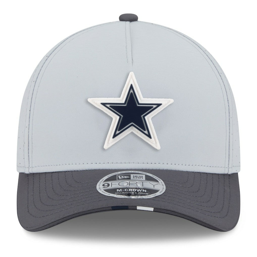 Dallas Cowboys New Era 2025 NFL Training Camp A-Frame 9FORTY Adjustable Hat Gray/Graphite - NFL