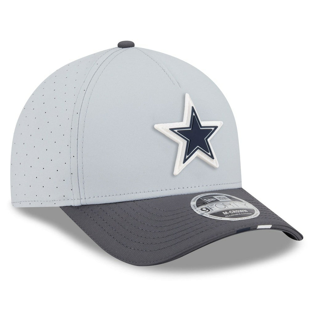 Dallas Cowboys New Era 2025 NFL Training Camp A-Frame 9FORTY Adjustable Hat Gray/Graphite - NFL