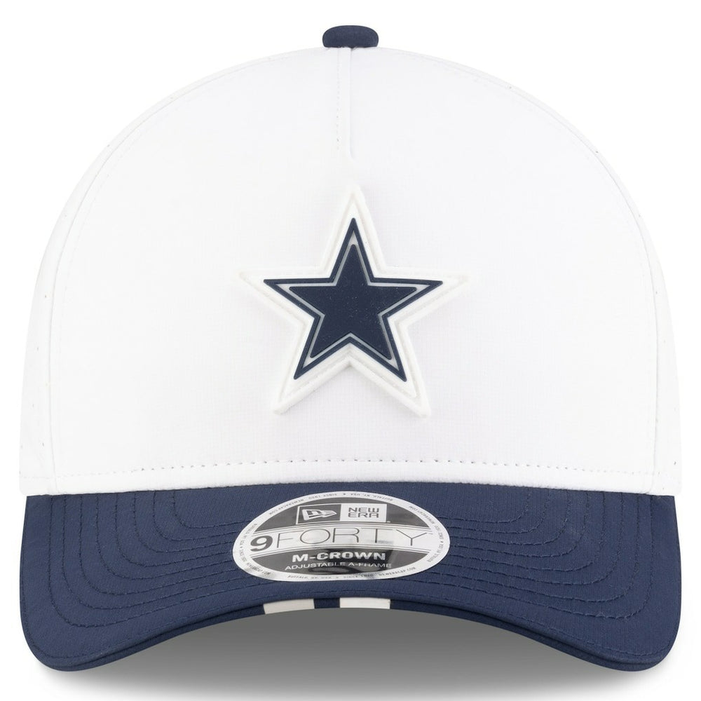Dallas Cowboys New Era Youth 2025 NFL Training Camp A-Frame 9FORTY Adjustable Hat White/Navy - NFL