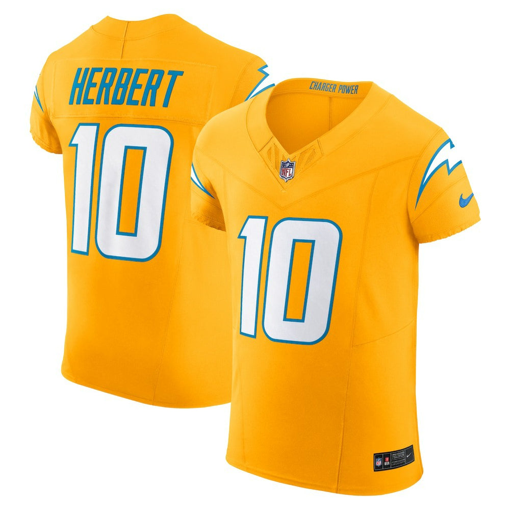 Justin Herbert Los Angeles Chargers Alternate Charger Power Vapor F.U.S.E. Elite Jersey Gold - Nike
