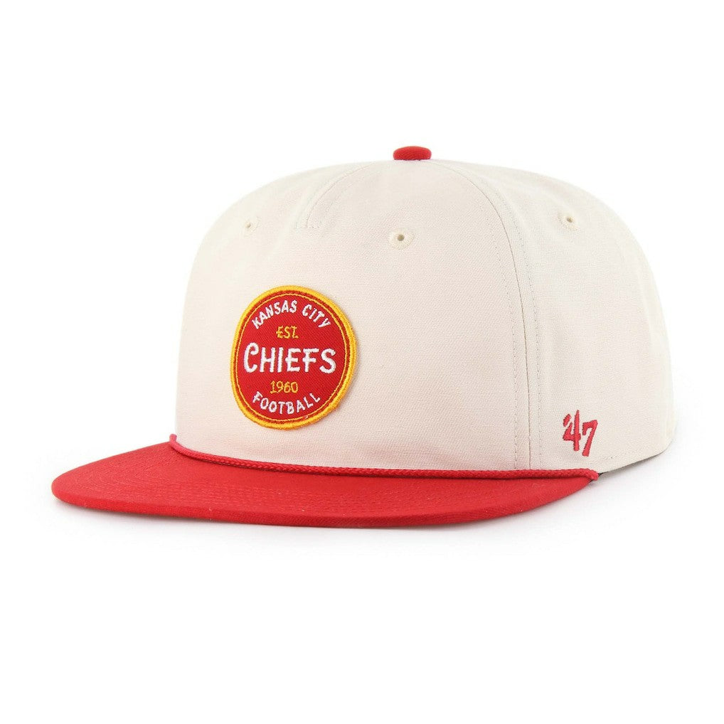 Kansas City Chiefs '47 Payson Captain Adjustable Hat Natural - 47 brand