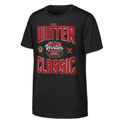 Chicago Blackhawks Youth 2025 NHL Winter Classic Game Day T-Shirt Black