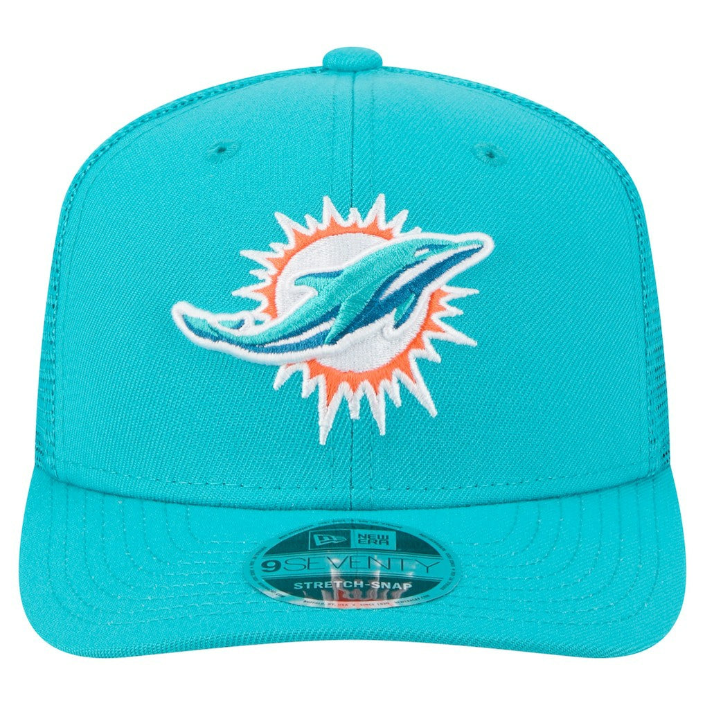 Miami Dolphins New Era Team Collection 9SEVENTY Stretch-Snap Adjustable Hat Aqua - NFL