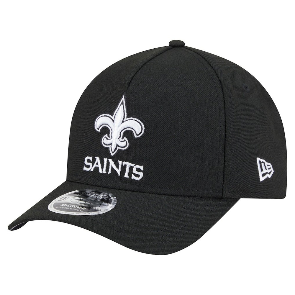 New Orleans Saints New Era Team Collection 9FORTY M-Crown A-Frame Adjustable Hat Black - NFL