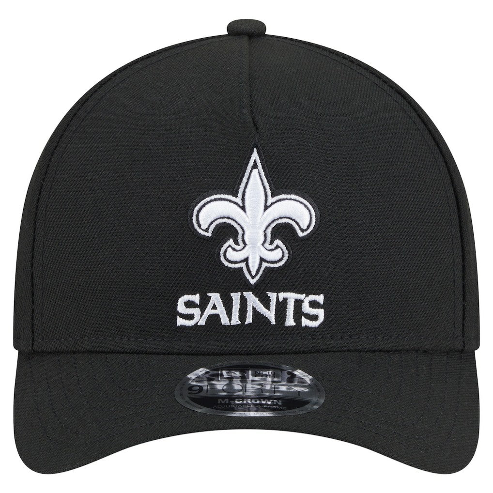 New Orleans Saints New Era Team Collection 9FORTY M-Crown A-Frame Adjustable Hat Black - NFL