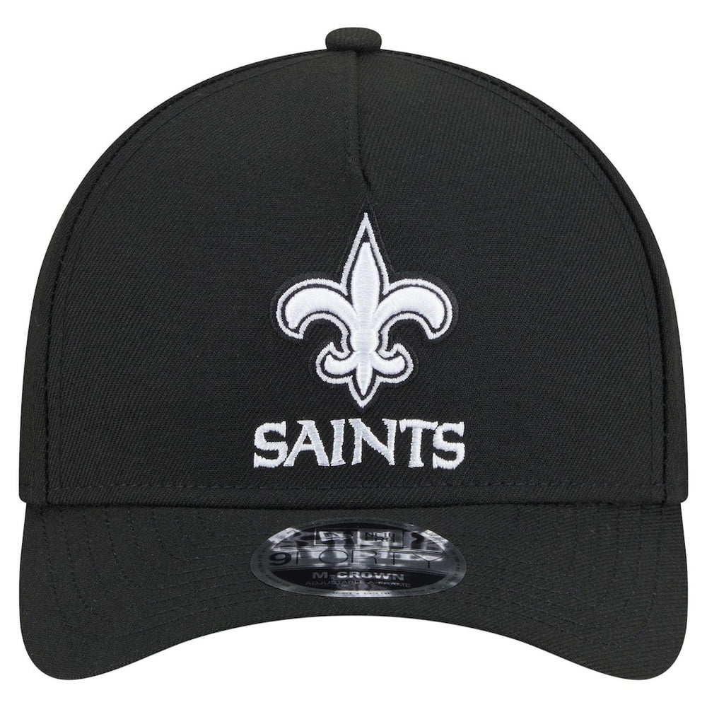 New Orleans Saints New Era Team Collection 9FORTY M-Crown A-Frame Adjustable Hat Black - NFL