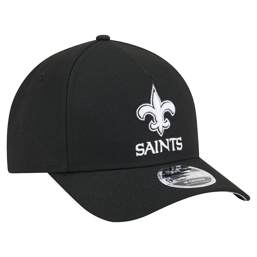 New Orleans Saints New Era Team Collection 9FORTY M-Crown A-Frame Adjustable Hat Black - NFL