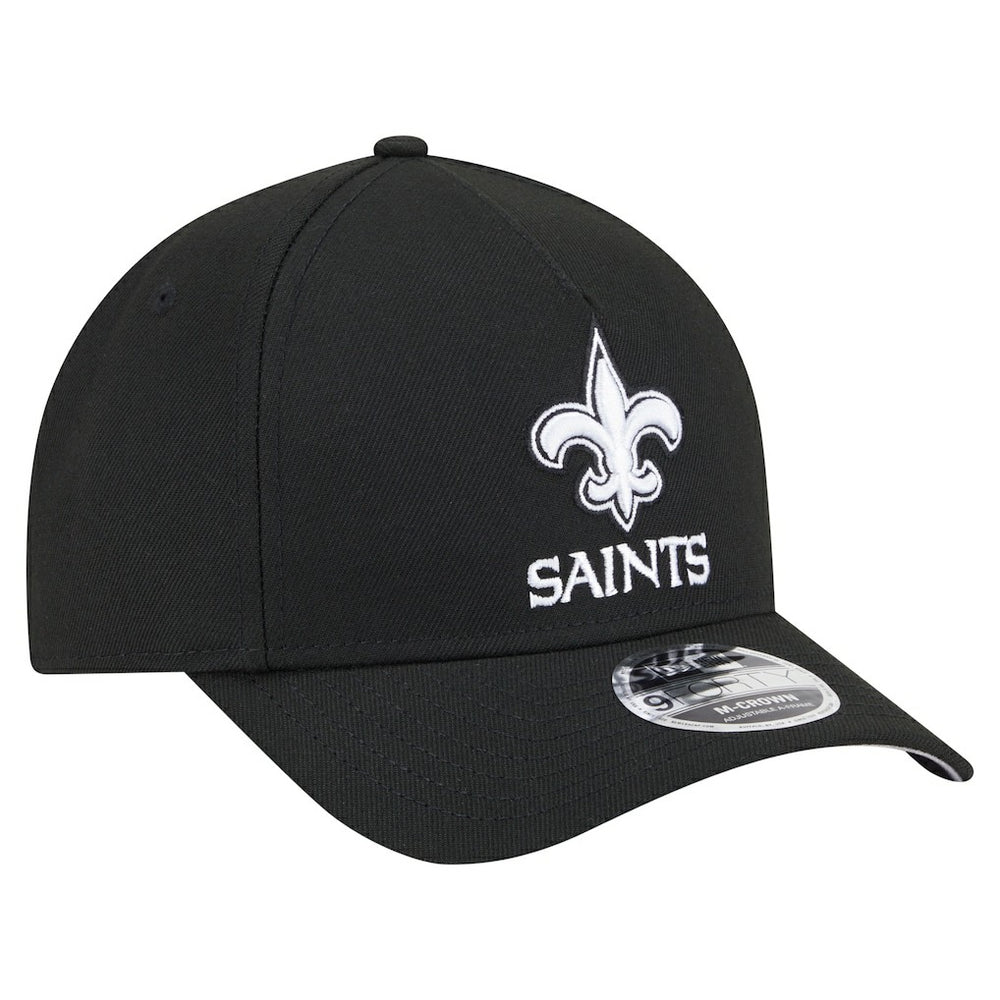 New Orleans Saints New Era Team Collection 9FORTY M-Crown A-Frame Adjustable Hat Black - NFL