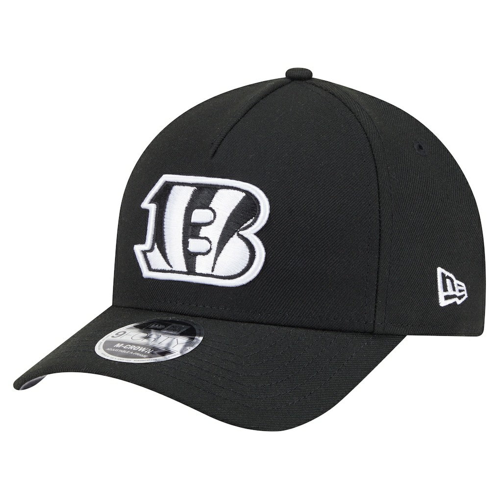 Cincinnati Bengals New Era Team Collection 9FORTY M-Crown A-Frame Adjustable Hat Black - NFL