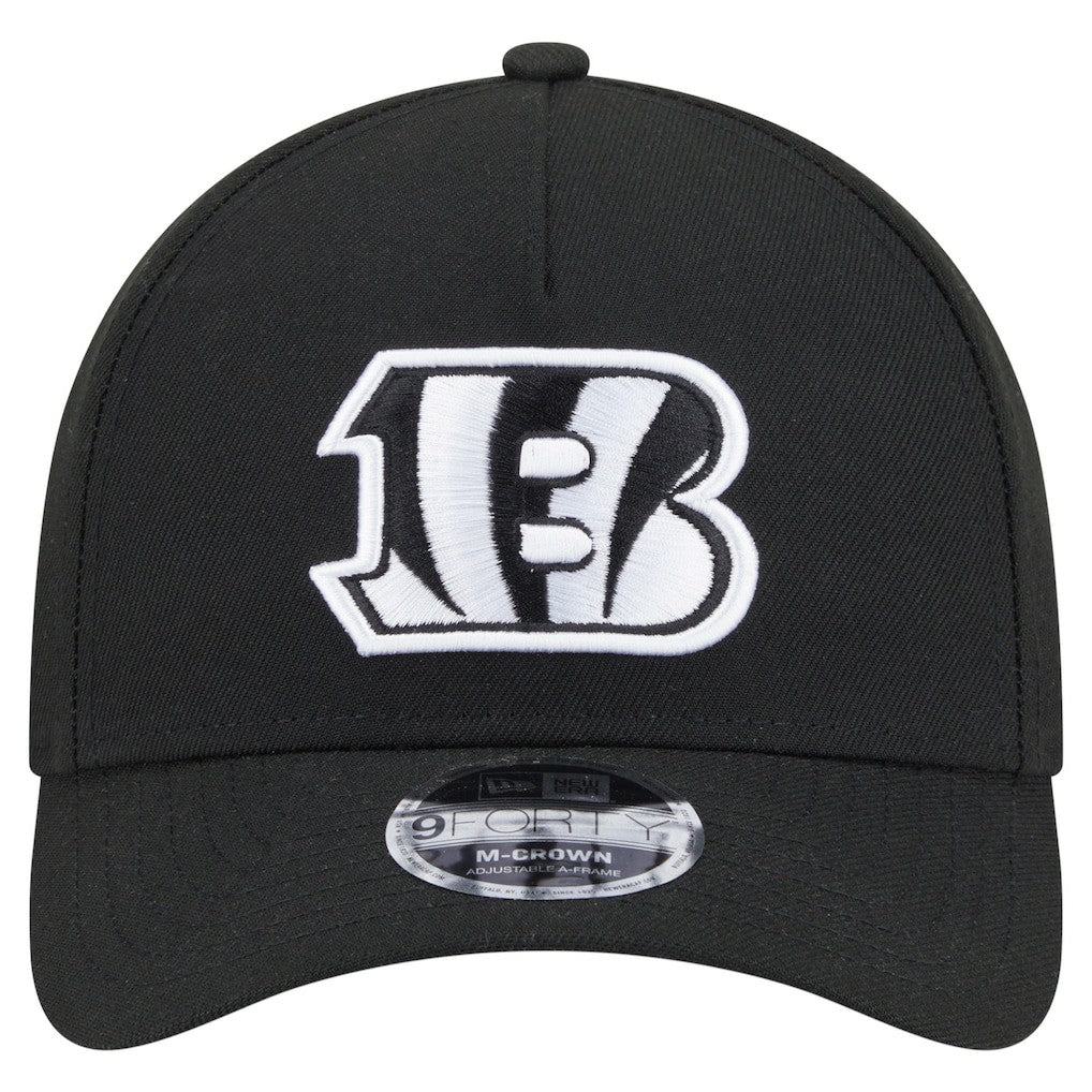 Cincinnati Bengals New Era Team Collection 9FORTY M-Crown A-Frame Adjustable Hat Black - NFL