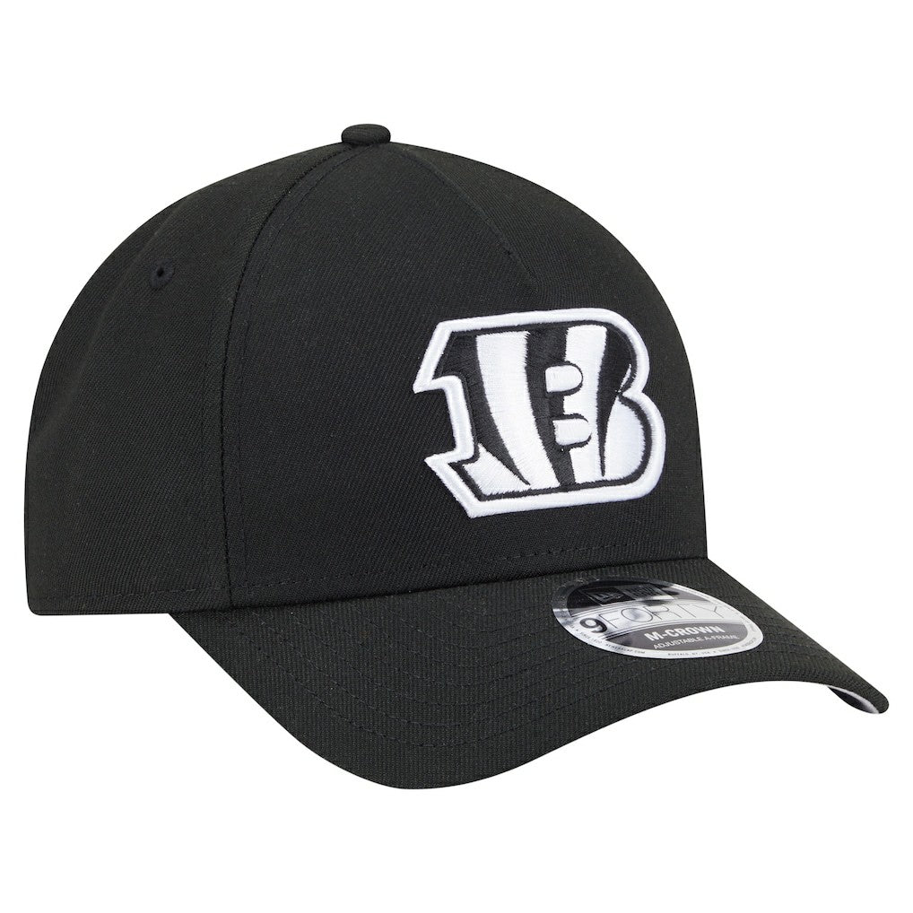 Cincinnati Bengals New Era Team Collection 9FORTY M-Crown A-Frame Adjustable Hat Black - NFL