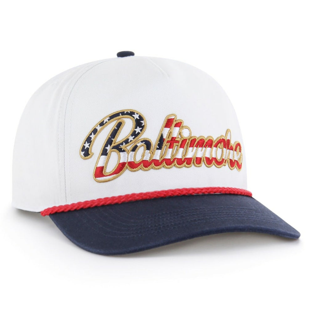Baltimore Ravens '47 Patriotic Overhand Hitch Adjustable Hat White - 47 brand