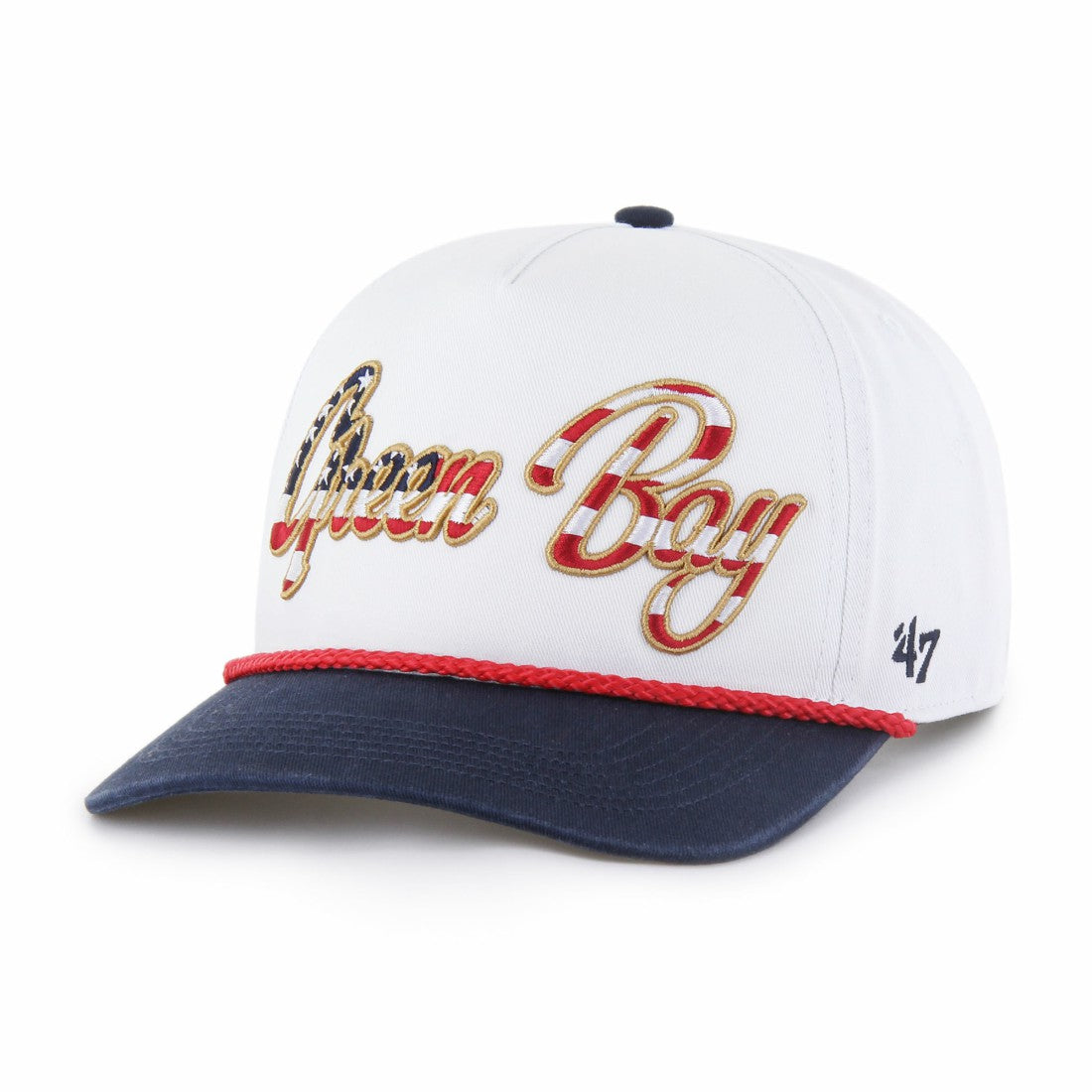 Green Bay Packers '47 Patriotic Overhand Hitch Adjustable Hat White - 47 brand