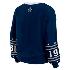 Dallas Cowboys WEAR by Erin Andrews Women's Sport Long-Sleeve T-Shirt Navy - NFL
