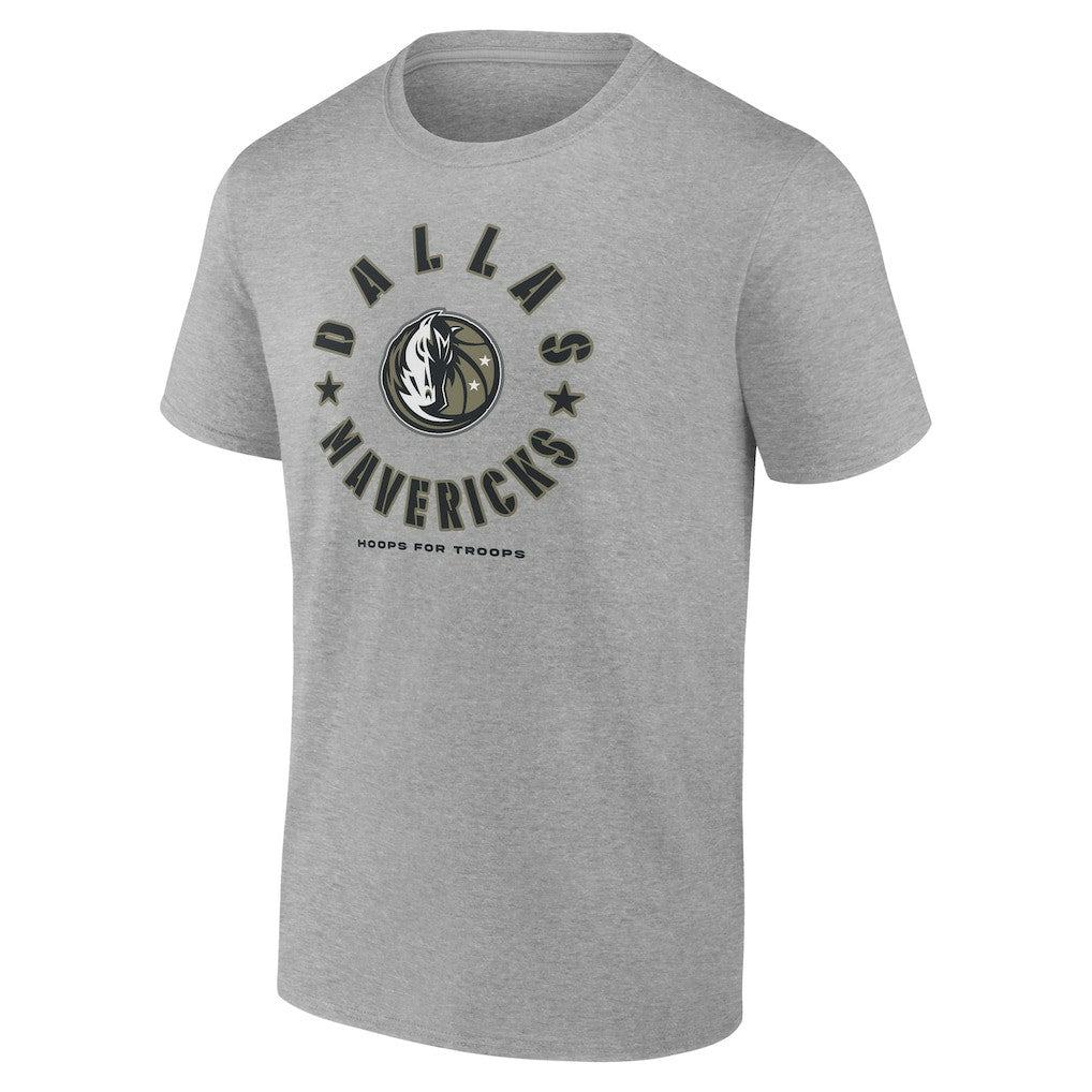 NBA - Dallas Mavericks Hoops for Troops T-Shirt - Heather Gray