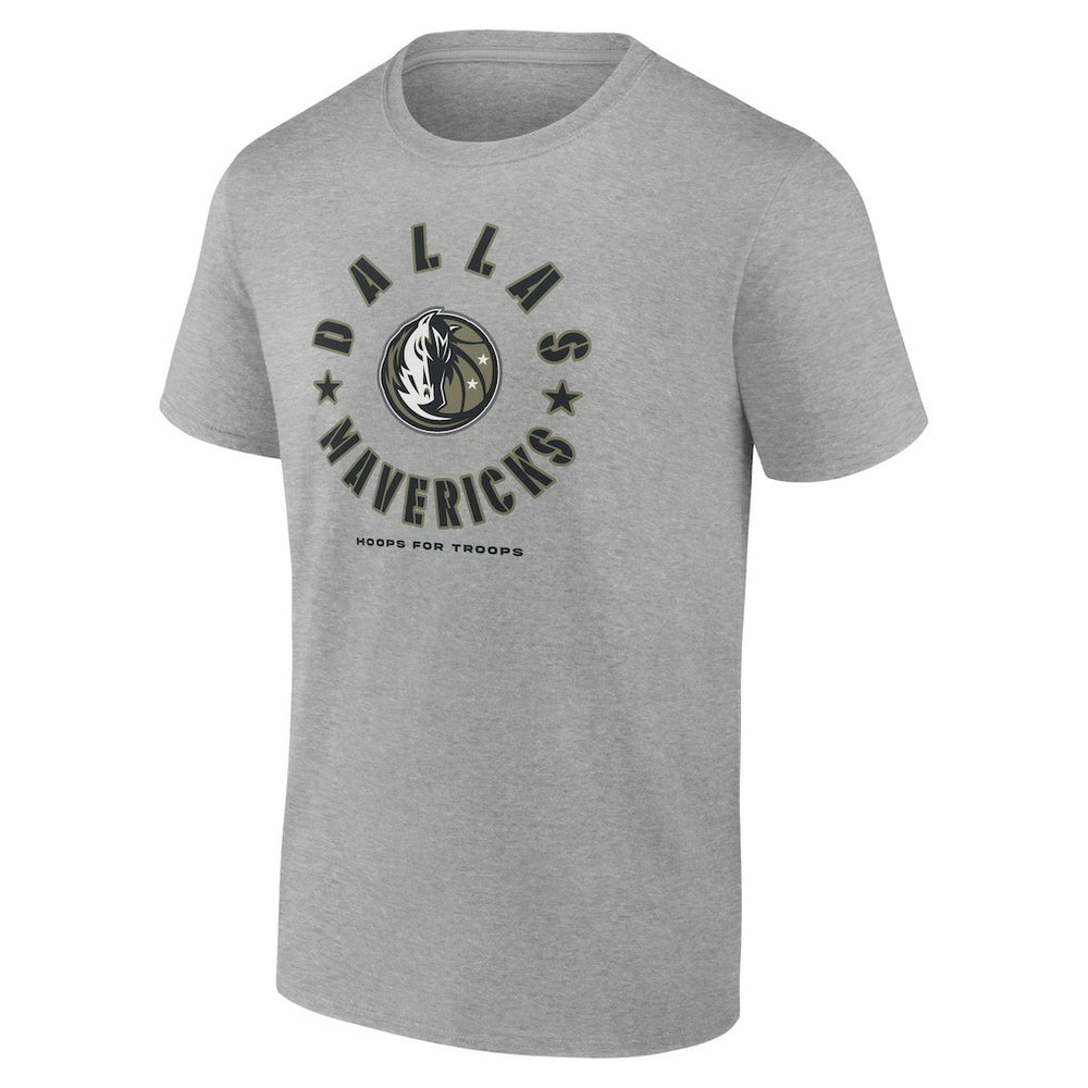 NBA - Dallas Mavericks Hoops for Troops T-Shirt - Heather Gray