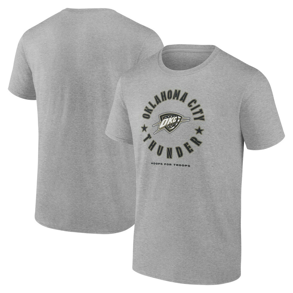 NBA - Oklahoma City Thunder Hoops for Troops T-Shirt - Heather Gray