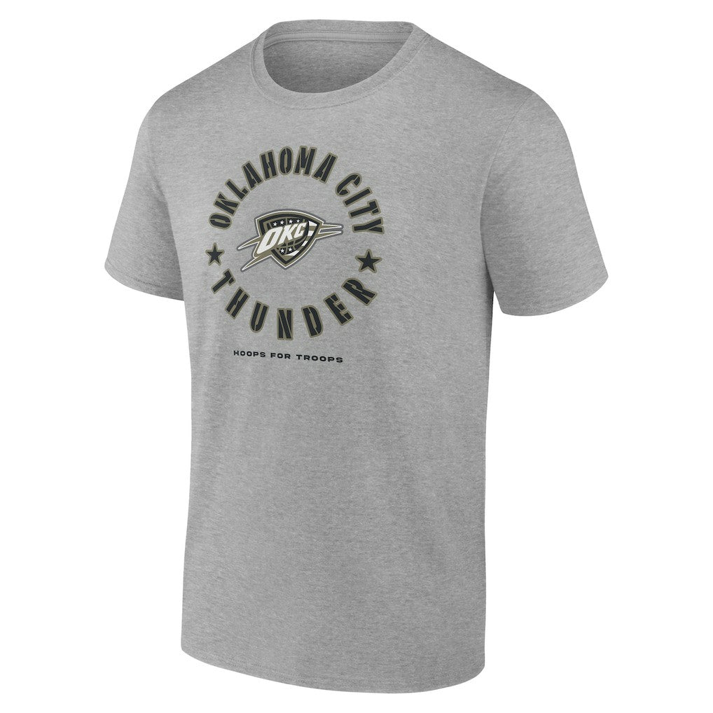 NBA - Oklahoma City Thunder Hoops for Troops T-Shirt - Heather Gray