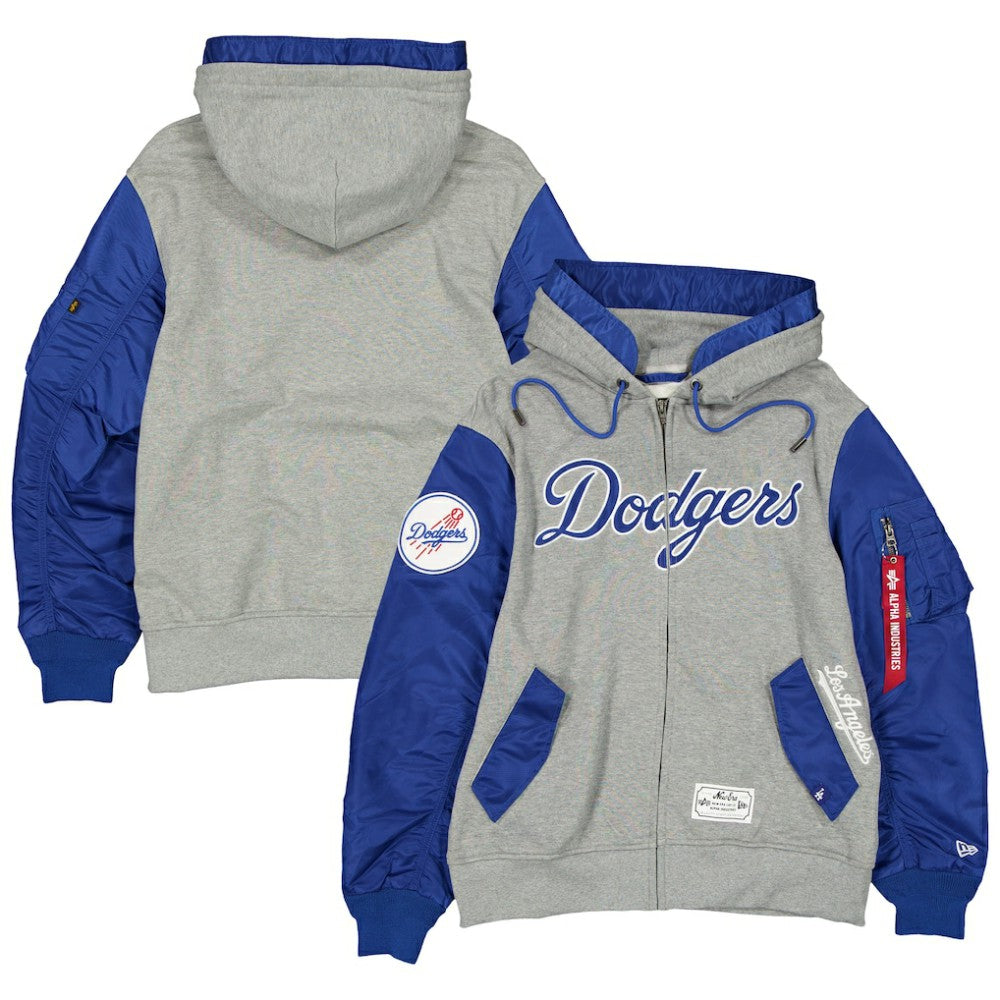 Los Angeles Dodgers New Era x Alpha Industries Full-Zip Hoodie Jacket Clearance