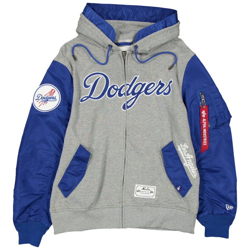 Los Angeles Dodgers New Era x Alpha Industries Full-Zip Hoodie Jacket Clearance