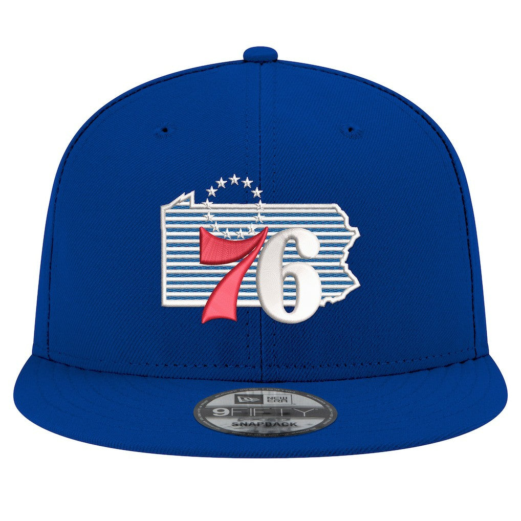 New Era - Philadelphia 76ers State Pride 9FIFTY Snapback Hat - Royal