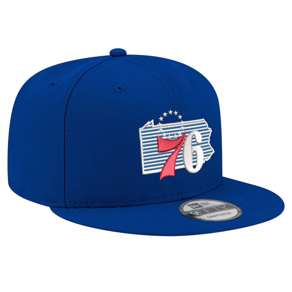 New Era - Philadelphia 76ers State Pride 9FIFTY Snapback Hat - Royal