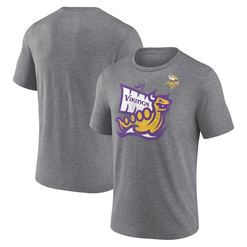 Minnesota Vikings Hot Route Tri-Blend T-Shirt Heather Gray - NFL