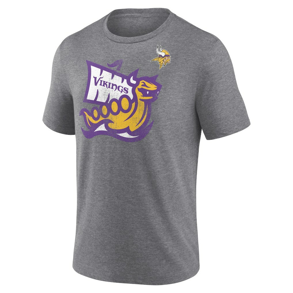 Minnesota Vikings Hot Route Tri-Blend T-Shirt Heather Gray - NFL