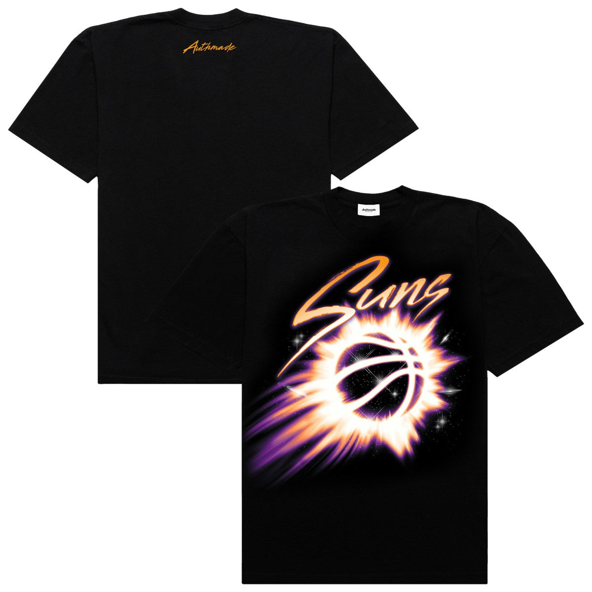 NBA - Phoenix Suns Authmade Unisex Ultraviolet T-Shirt - Black
