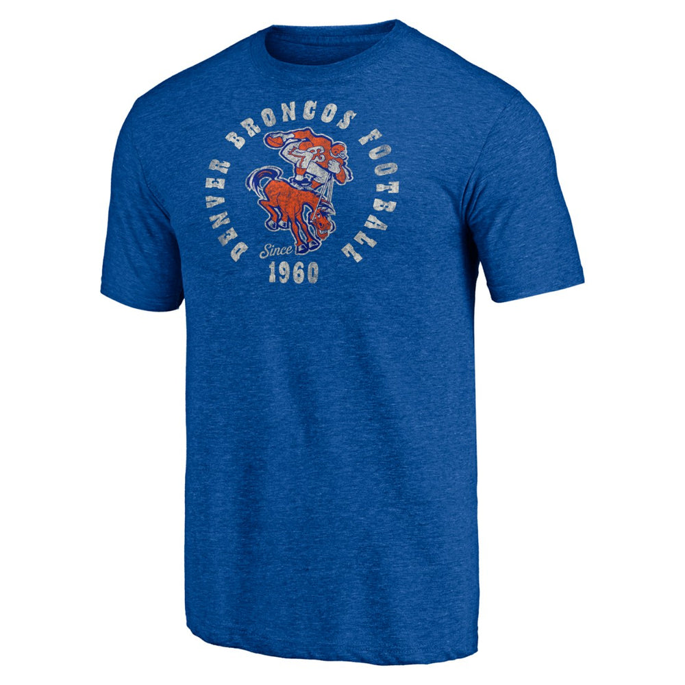 Denver Broncos Vintage Tri-Blend T-Shirt Royal - NFL