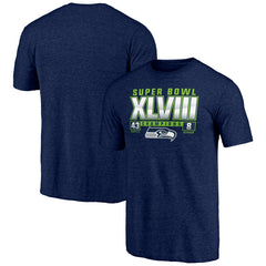 Seattle Seahawks Vintage Tri-Blend T-Shirt College Navy - NFL