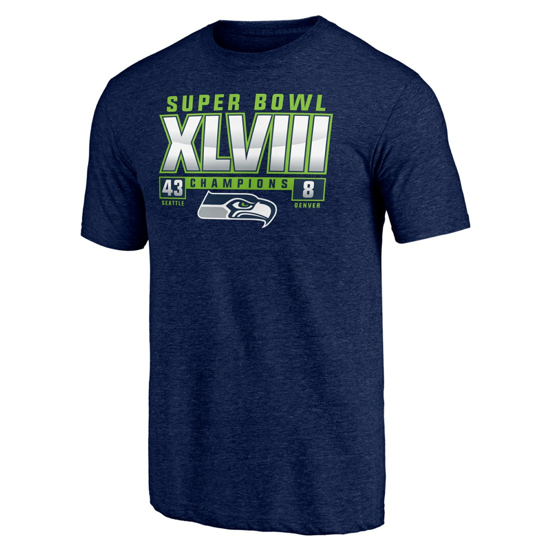 Seattle Seahawks Vintage Tri-Blend T-Shirt College Navy - NFL