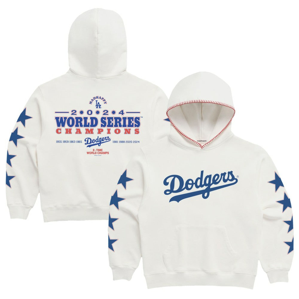 Los Angeles Dodgers Madhappy 2024 World Series Champions Star Pullover Hoodie Sale