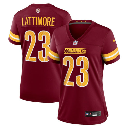 Marshon Lattimore Washington Commanders Women's Team Game Jersey - Burgundy | NFL Jerseys
