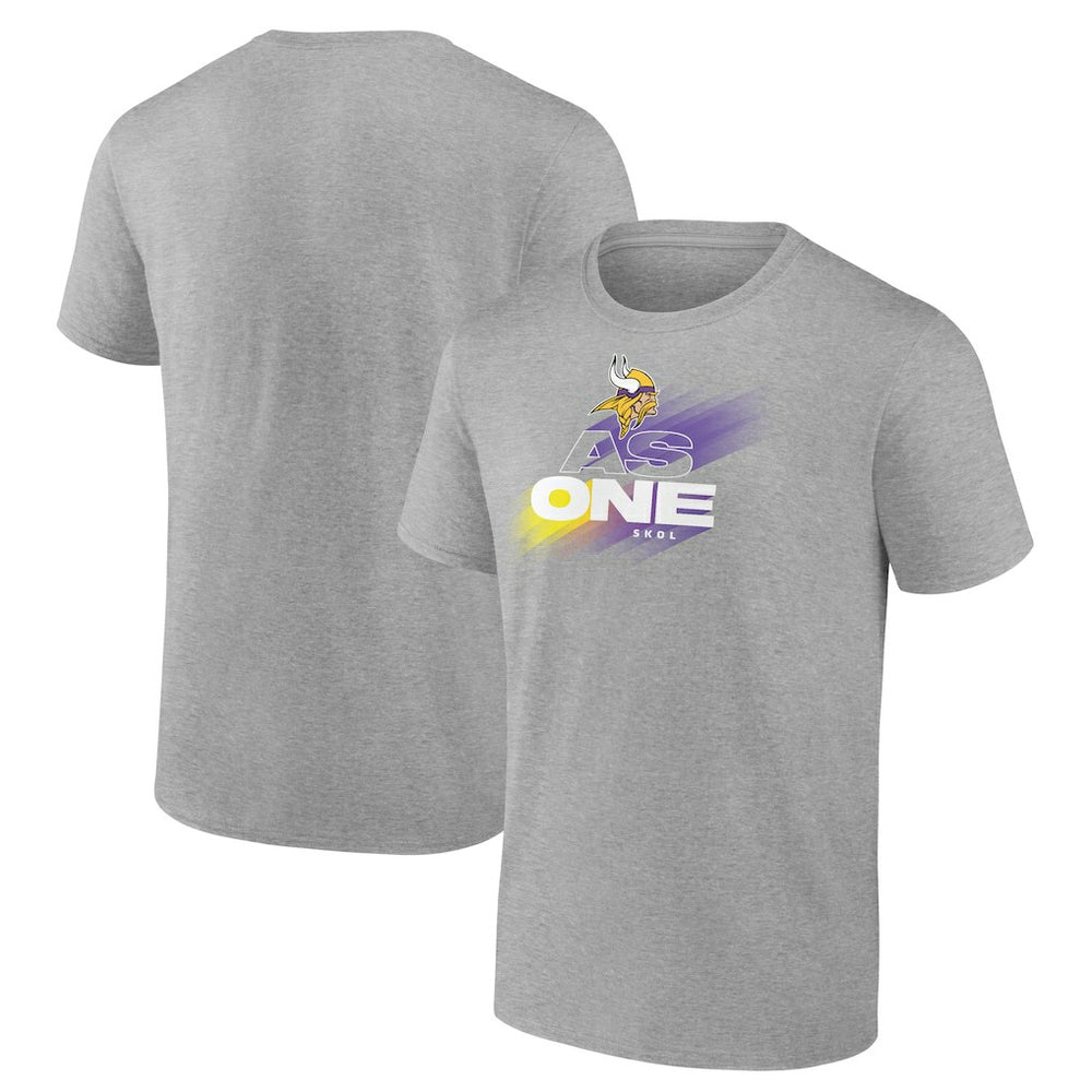 Minnesota Vikings As One Skol T-Shirt Heather Gray - NFL