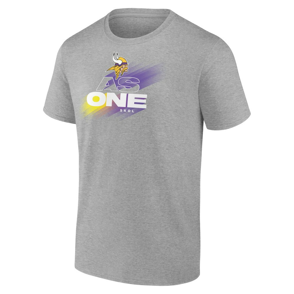 Minnesota Vikings As One Skol T-Shirt Heather Gray - NFL
