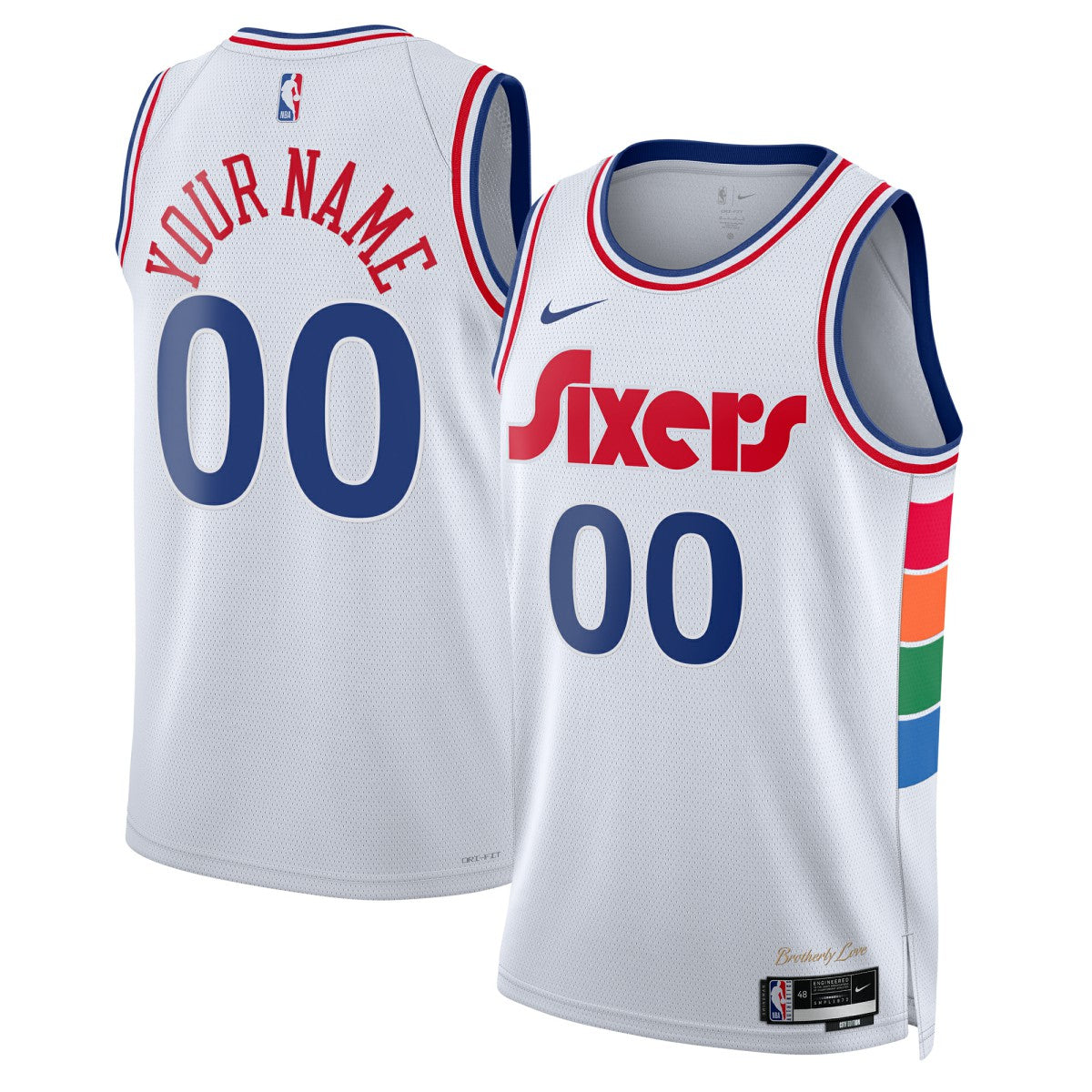 Nike - Philadelphia 76ers Unisex 2024/25 Custom Swingman Jersey - City Edition - White