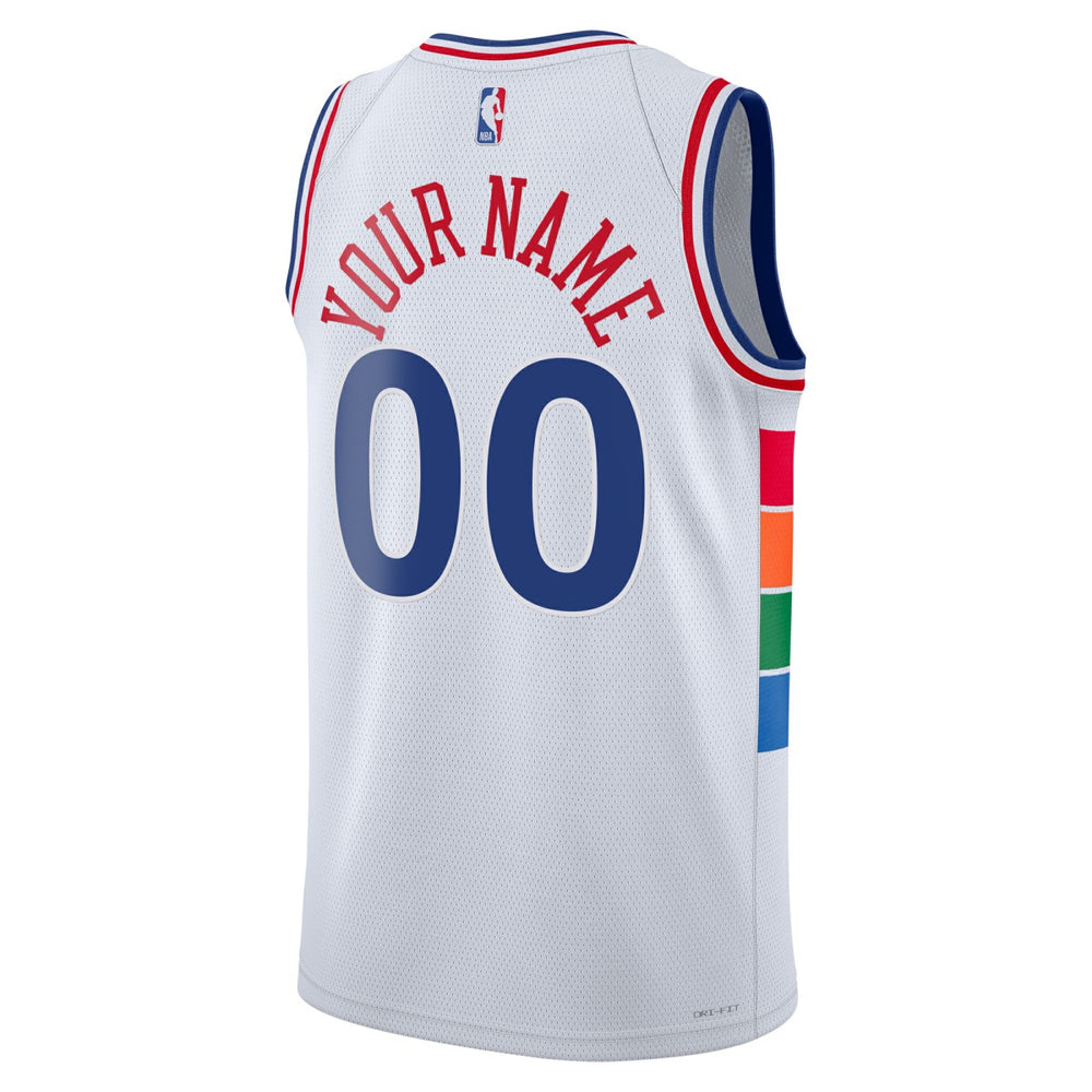 Nike - Philadelphia 76ers Unisex 2024/25 Custom Swingman Jersey - City Edition - White